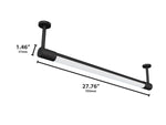2FT LED Rotatable Outdoor Sign Light, 1500 Lumens, 15W, CCT Selectable, 120-277V, Black or White Finish