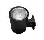 6" LED Architectural Wall Mount Cylinder Light, 2625 Lumen Max, Direct Down, Wattage and CCT Selectable, 120-277V, Black Finish