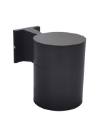 6" LED Architectural Wall Mount Cylinder Light, 2625 Lumen Max, Direct Down, Wattage and CCT Selectable, 120-277V, Black Finish