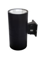 6" LED Architectural Wall Mount Cylinder Light, 5250 Lumen Max, Direct/Indirect, Wattage and CCT Selectable, 120-277V, Black Finish