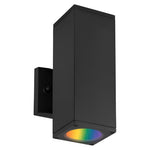 4" RGBW Cylinder Lights, Square Wall Mount Up/Down, 2400 Lumens, 24 watt,120 Volts, Available in Black or White