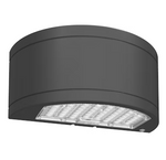 LED Semi-Circle Up/Down Wall Pack, 11,600 Lumen Max, CCT and Wattage Selectable, Integrated Photocell, 120-347V, Bronze or Black Finish