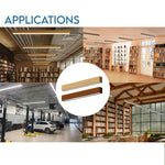 4 FT LED Direct/Indirect Suspended Linear Fixture, 5500 Lumen Max, Wattage and CCT Selectable, 120-277V, Natural or Teak Wood Finish