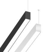 1.8" x 8FT LED Direct/Indirect Linear Fixture, 9760 Lumen Max, Wattage and CCT Selectable, 120-277V