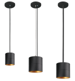 4" LED Cylinder Light Fixture, 2500 Lumens, Wattage Selectable, 2700K, 3000K, 3500K, or 4000K, 120-277V, Black Finish, Trim Options