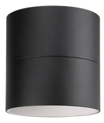 6" LED Cylinder Light Fixture, 4400 Lumens, Wattage Selectable, 2700K, 3000K, 3500K, or 4000K, 120-277V, Black Finish, Trim Options