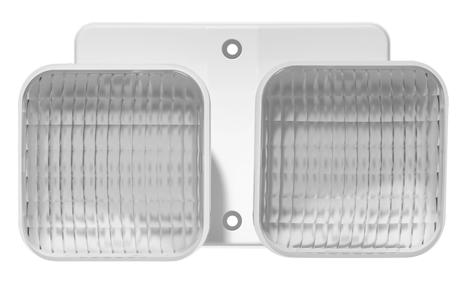 LED Remote Double Head Emergency Light, White or Black Finish