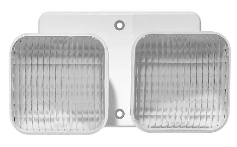 LED Remote Double Head Emergency Light, White or Black Finish