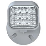 Outdoor LED Remote Head Emergency Light, White Finish