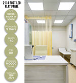 2 x 4 Foot Premium LED Back-lit Flat Panel 5385 Lumens, 40W, 120-277V, CCT Selectable 3500K/4000K/5000K