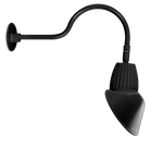 11" LED Gooseneck, Angled Cone Shade, 26W, 4000K, Black or White Finish