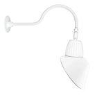 11" LED Gooseneck, Angled Cone Shade, 26W, 4000K, Black or White Finish