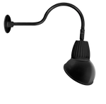 11" LED Gooseneck, Angled Dome Shade, 13W, 4000K, Black or White Finish