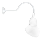 11" LED Gooseneck, Angled Dome Shade, 13W, 4000K, Black or White Finish