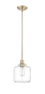 Mini-Pendant Light, Brushed Nickel, Matte Black, Modern Gold Finish, Asheville Collection