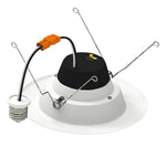 6" LED Retrofit Downlight, 900 Lumens, 10.5W, CCT Selectable, Smooth Trim, 120V