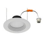 6" LED Retrofit Downlight, 900 Lumens, 10.5W, CCT Selectable, Baffle Trim, 120V