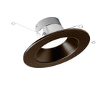 Bronze recessed ceiling light on a white background