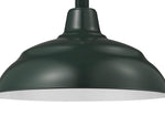Millennium Lighting 17" RLM Warehouse Shade Goose Neck Mount, Satin Green Finish