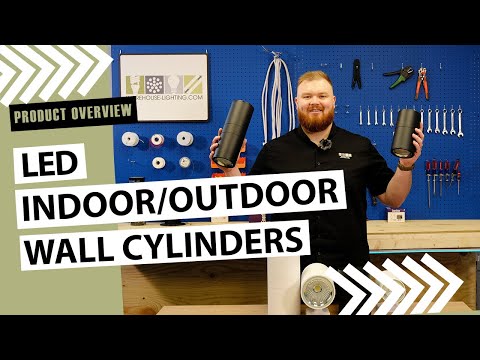 6" LED Architectural Indoor Wall Mount Cylinder Light, 5500 Lumens, 50W Direct/Indirect, CCT Selectable, 120-277V, Black or White