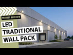 LED Traditional Wall Pack, 5,800 Lumen Max, Wattage and CCT Selectable, Beam Angle Adjustable, Integrated Photocell, 120-277V