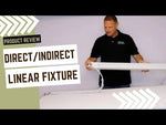 4 FT LED Direct/Indirect Suspended Linear Fixture G2, 6900 Lumen Max, Wattage and CCT Selectable, 120-277V, Black Finish