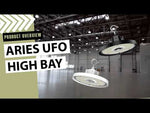 Aries G6 LED UFO High Bay, 22,500 Lumen Max, Wattage, CCT, and Optic Selectable, Black Finish, Comparable to 320-400 Watt HID Fixture, 120-277V