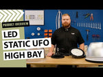 Static LED UFO High Bay, 30,000 Lumens, 200 Watt, 5000K, 120-277V, White Finish