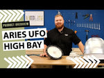 6PK Aries G4 LED UFO High Bay, 24,000 Lumen Max, Wattage and CCT Selectable, Black Finish, Comparable to 320-400 Watt HID Fixture, 120-277V