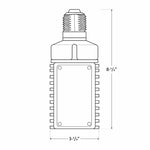 LED 180 Degree Flat HID Retrofit Lamps, 4536 Lumen Max, Wattage Selectable, 5000K, 120-277V