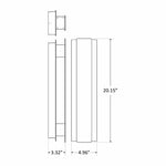 Crest LED Wall Sconces, 3000K, 4000K, or 5000K, 100-277V, Silver Finish