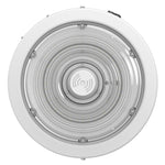 Round LED Garage and Ceiling Light, 6,750 Lumens, 30W/40W/50W Selectable, 120-277V, CCT Selectable 3000K/4000K/5000K, White Finish