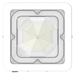 Square LED Garage and Ceiling Light, 7,800 Lumens, 30W/45W/60W Selectable, 120-277V, CCT Selectable 3000K/4000K/5000K, White Finish