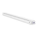 Modular 4ft LED Vapor Tight Fixture, Quick Connect, 20W/28W/36W Selectable, 4680 Lumens 120-277V, CCT Selectable: 3500K/4000K/5000K