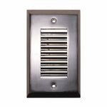 Westgate Step Light, 104 Lumens, 2W, 120V, Oiled Rubber Bronze, Brushed Nickel, White, or Antique Bronze Finish, Multiple Covers Available
