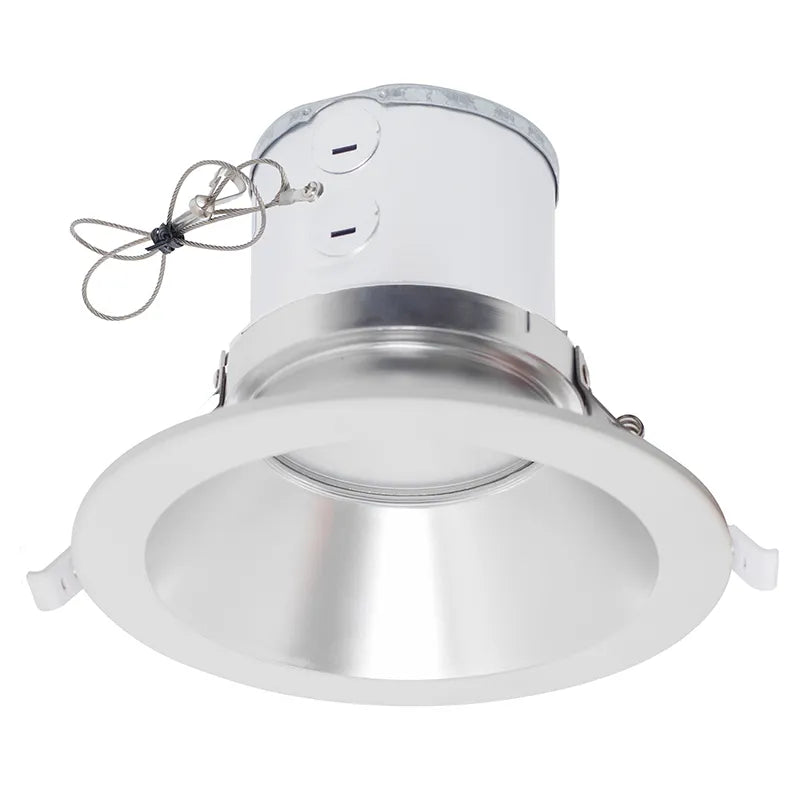 8" LED ROUND COMMERCIAL RECESSED LIGHT, 15W, 1275 LUMENS, CCT SELECTABLE, 120-277V, HAZE OR WHITE