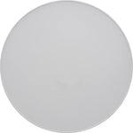 A sleek white architectural flush mount ceiling light panel with round edge less design and selectable cct