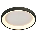 23" Flush Mount Ceiling Light, 2100 Lumens, 30W, CCT Selectable, 120V, White or Black Finish