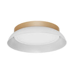 LED Flush Mount Ceiling Light, 1440 Lumens, 18W, CCT Selectable, 120V, White/Gold or Black/Gold