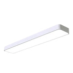 4FT LED Surface Ceiling Light, 3000 Lumen Max, Wattage and CCT Selectable, 120-277V, White or Black Finish
