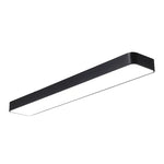 4FT LED Surface Ceiling Light, 3000 Lumen Max, Wattage and CCT Selectable, 120-277V, White or Black Finish