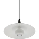 11" Decorative 2 Level Pendant Light, 600 Lumens, 12W, CCT Selectable, Black or White Finish