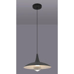 11" Decorative 2 Level Pendant Light, 600 Lumens, 12W, CCT Selectable, Black or White Finish