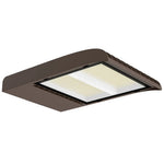 Brown rectangular led area light with sleek design two illuminated panels type iii distribution 120-277v voltage