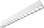 4FT Superior Architectural Seamless Linear Lights with White Louver Lens, 4710 Lumen Max, 40W, CCT Selectable, 120-277V