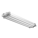 Silver industrial solar sign light fixture with three rows of bright white leds 2ft 850 lumens 5000k with remote control