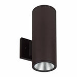 4" LED Outdoor Wall Mount Cylinder Light, 2400 Lumens, 30W Up/Down, CCT Selectable, 120V, Bronze, Brushed Nickel, White or Black Finish