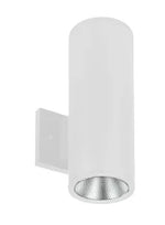 4" LED Outdoor Wall Mount Cylinder Light, 2400 Lumens, 30W Up/Down, CCT Selectable, 120V, Bronze, Brushed Nickel, White or Black Finish
