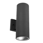 4" LED Outdoor Wall Cylinder Up/Down Light with Photocell, 1600 Lumen Max, Wattage and CCT Selectable, Bronze, Nickel, White, Black, and Antique Bronze Finish