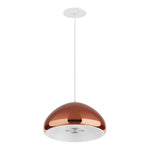 12" LED Pendant Light, 1400 Lumens, 12W, 3000K, 120V, White, Black or Copper Finish